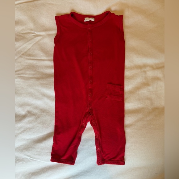 Kyte BABY Other - Kyte Red Sleeveless Snap Romper